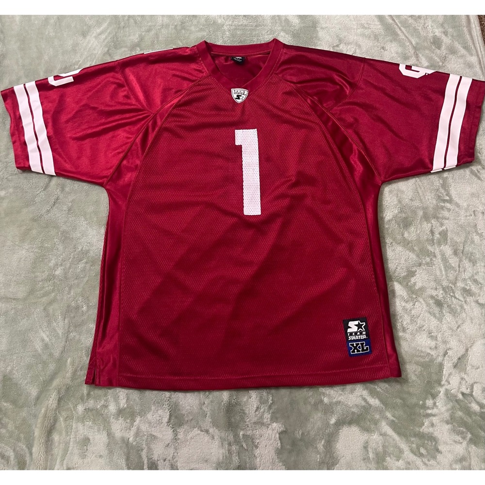 Starter Oklahoma Sooners #1 Football Jersey Mens XL Red